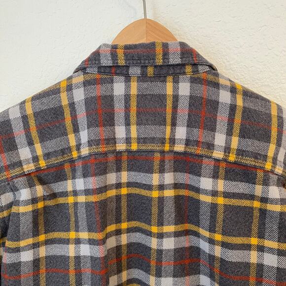 Patagonia Mens Fjord Plaid Flannel Shirt L Boulevard Brewing Co Organic Button - Picture 6 of 11